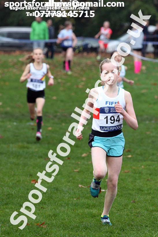 Girls under-13s British Athletics Liverpool Cross Challenge, Sefton Park, Liverpool. Photo:  David T. Hewitson/Sports for All Pics